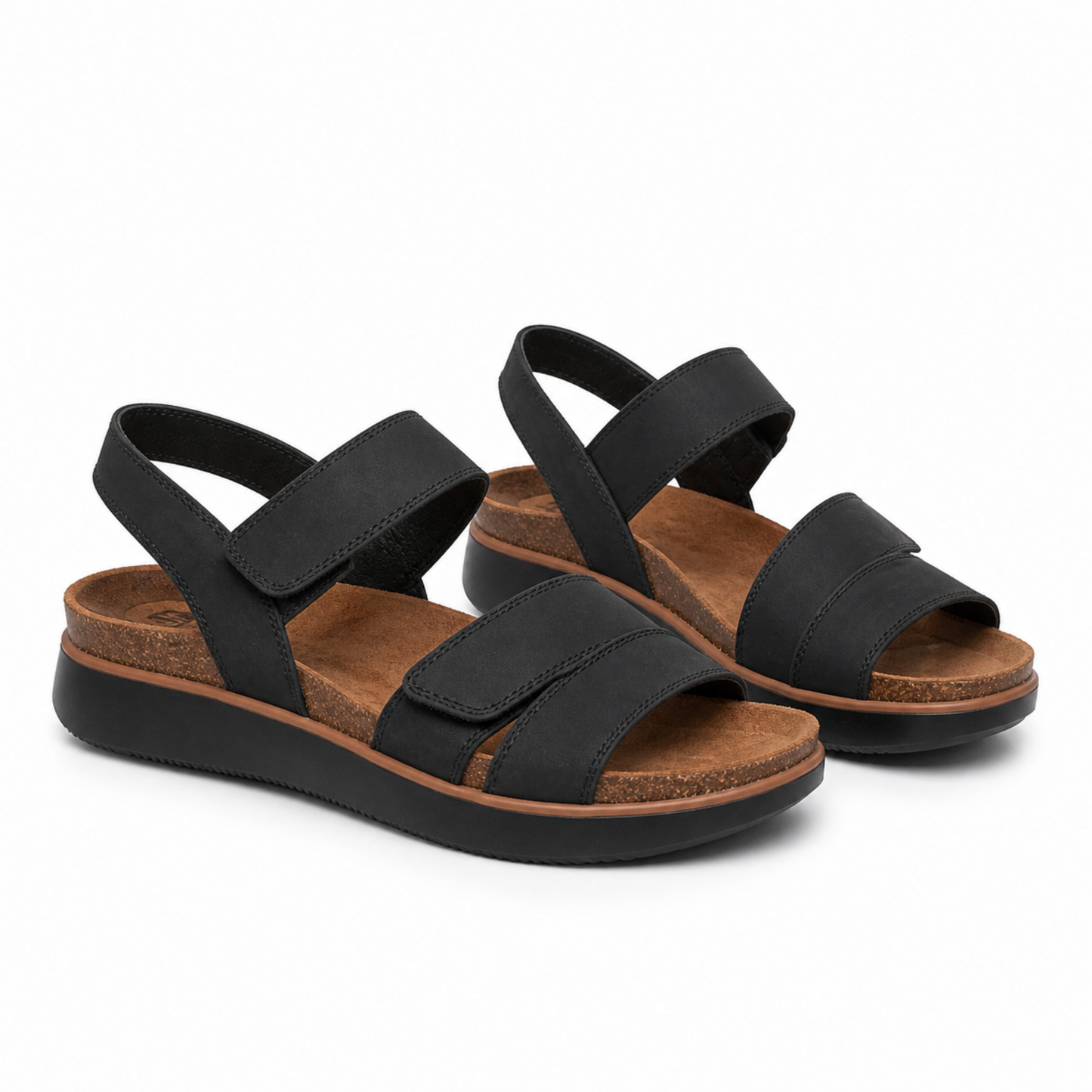 Sandale Casual Damă Skechers 163252 Blk Negru - Piele Ecologică