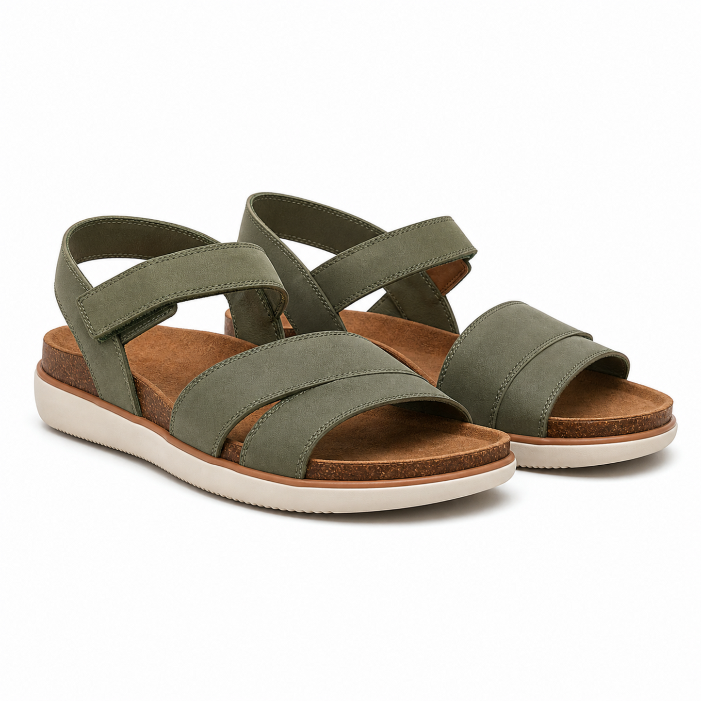 Sandale Casual Damă Skechers 163252 Olv Olive - Piele Ecologică