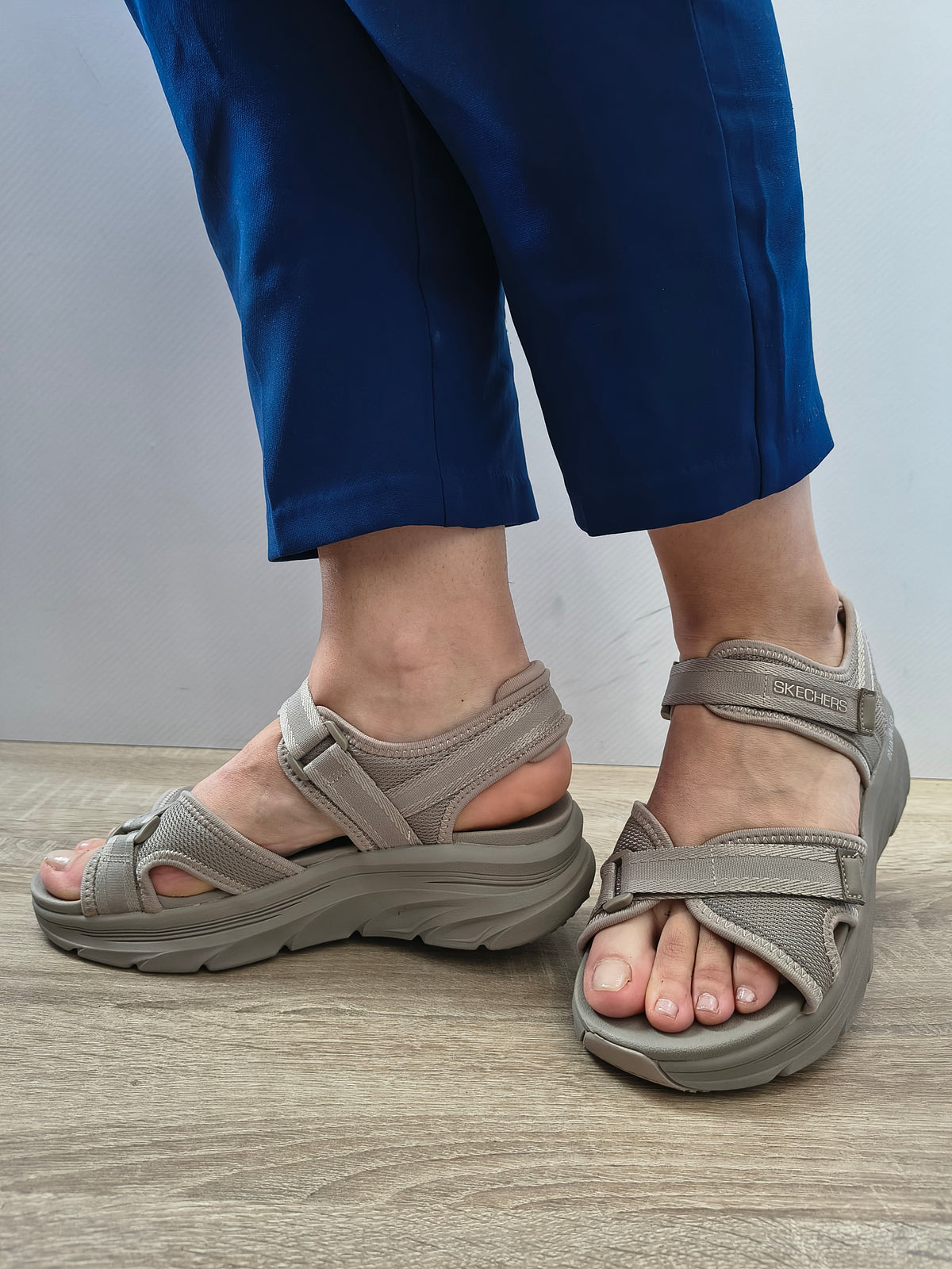 Sandale Casual Damă Skechers 163585 Taupe - Textil - vedere 1