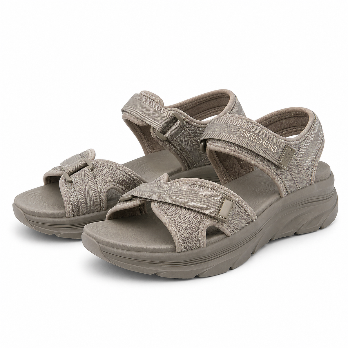 Sandale Casual Damă Skechers 163585 Taupe - Textil