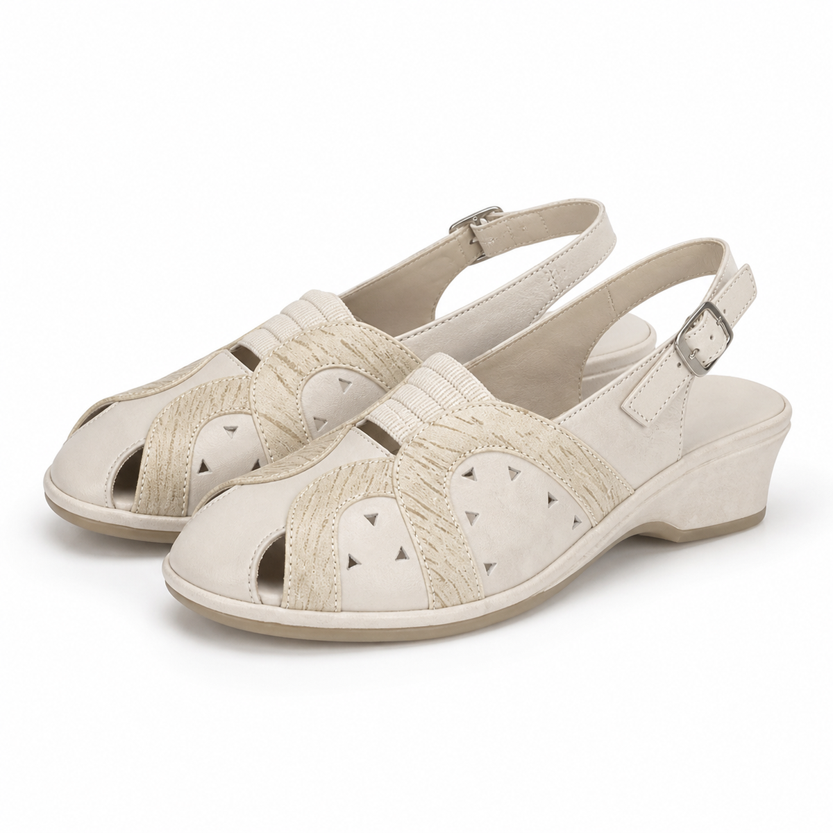 SANDALE CASUAL DAMA SUAVE 0019PT ROMA 52-N CREM