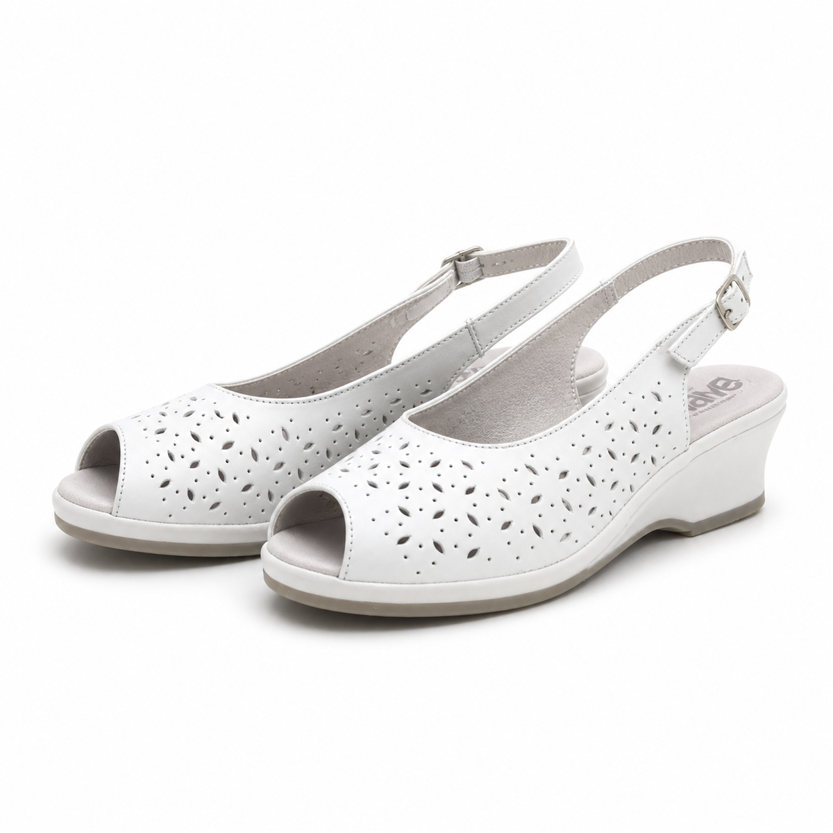Sandale Casual Damă Suave 0279PT Alb - Piele Naturală