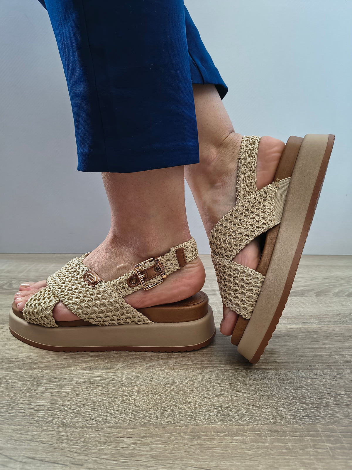 Sandale Casual Damă Tamaris 28224-46 400 Bej - Piele Naturală + Textil - vedere 2