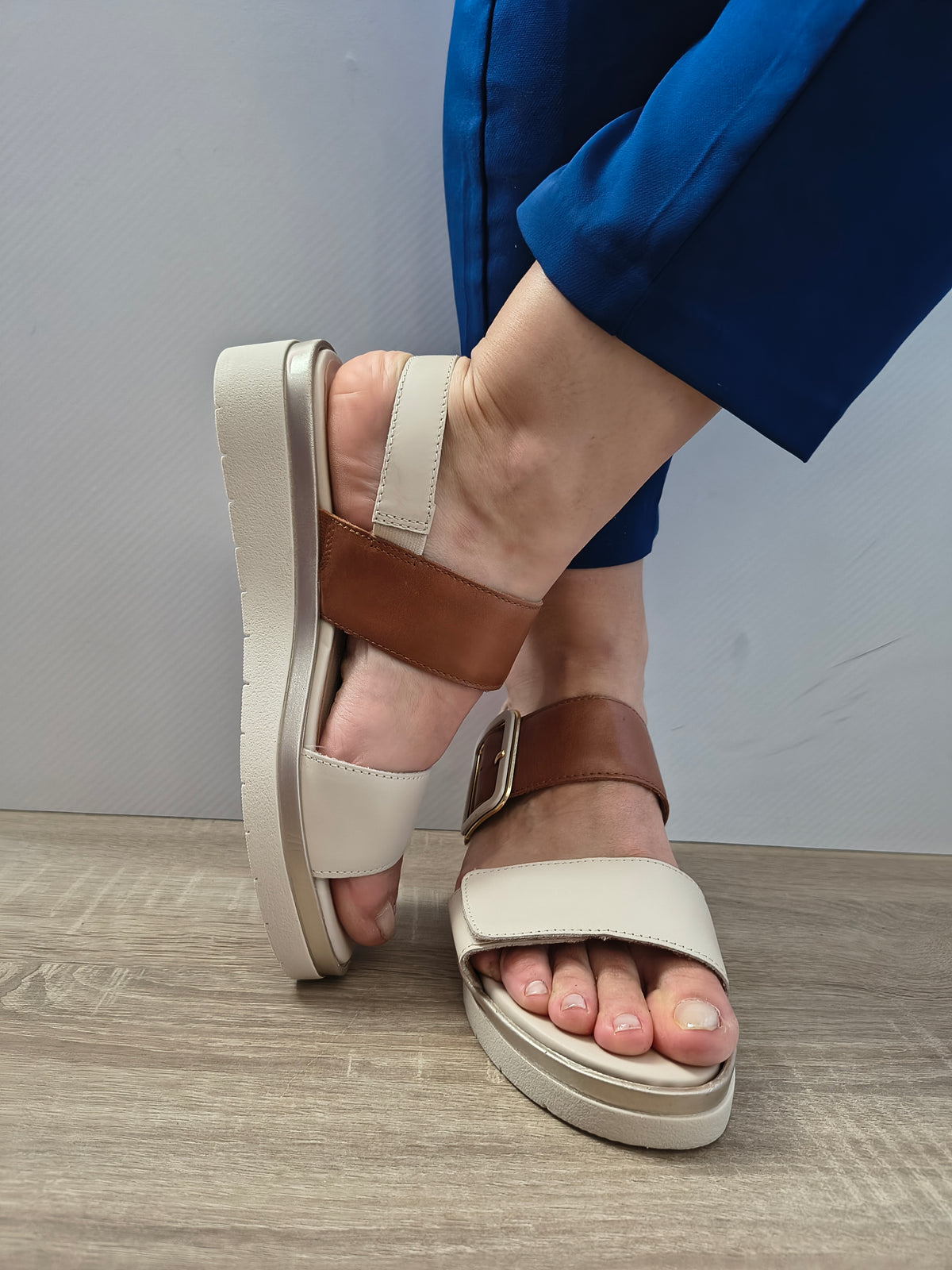 Sandale Casual Damă Tamaris 88706-42 414 Bej/Maro - Piele Naturală - vedere 4