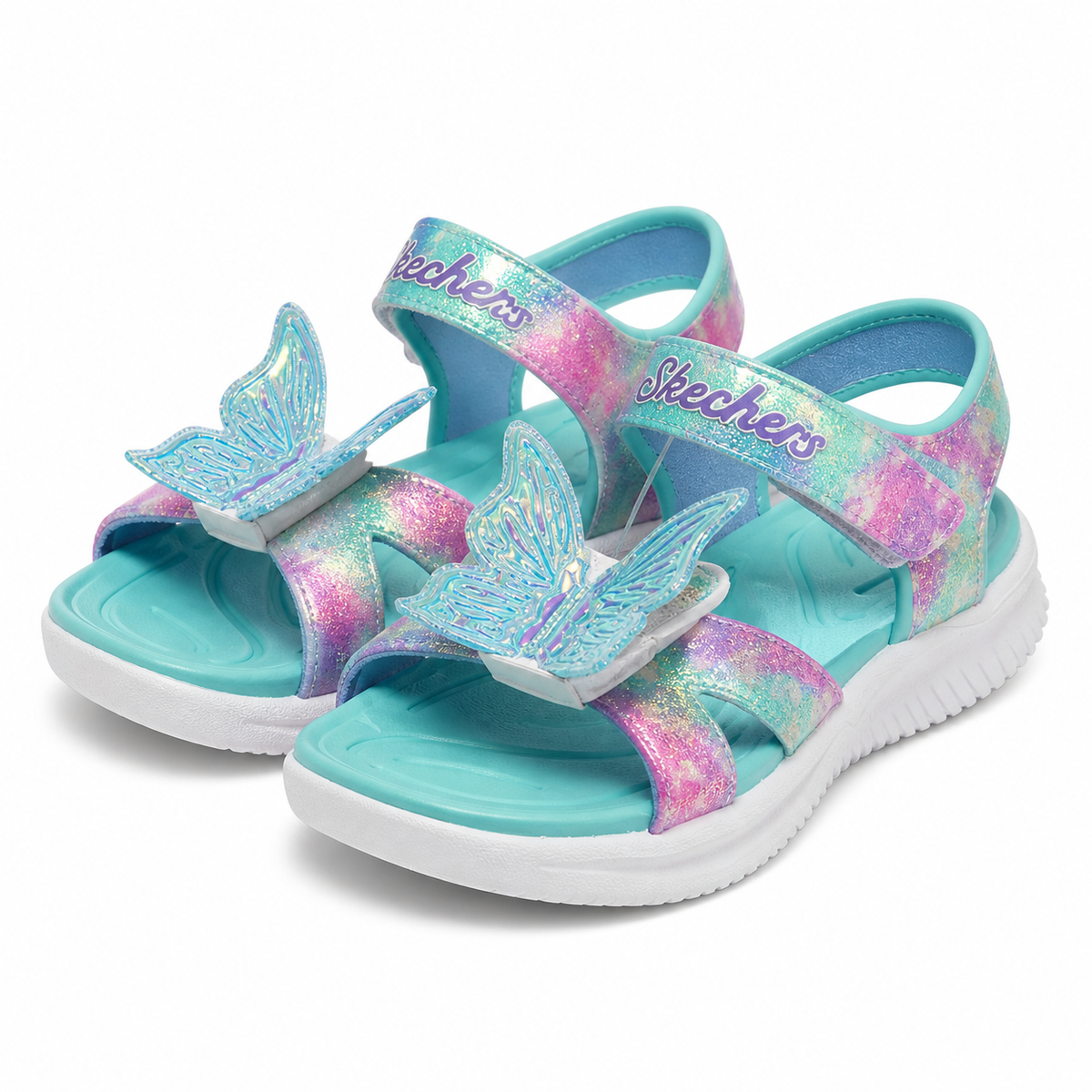 SANDALE COPII SKECHERS 303109L AQMT BLEU AQUA + COMB