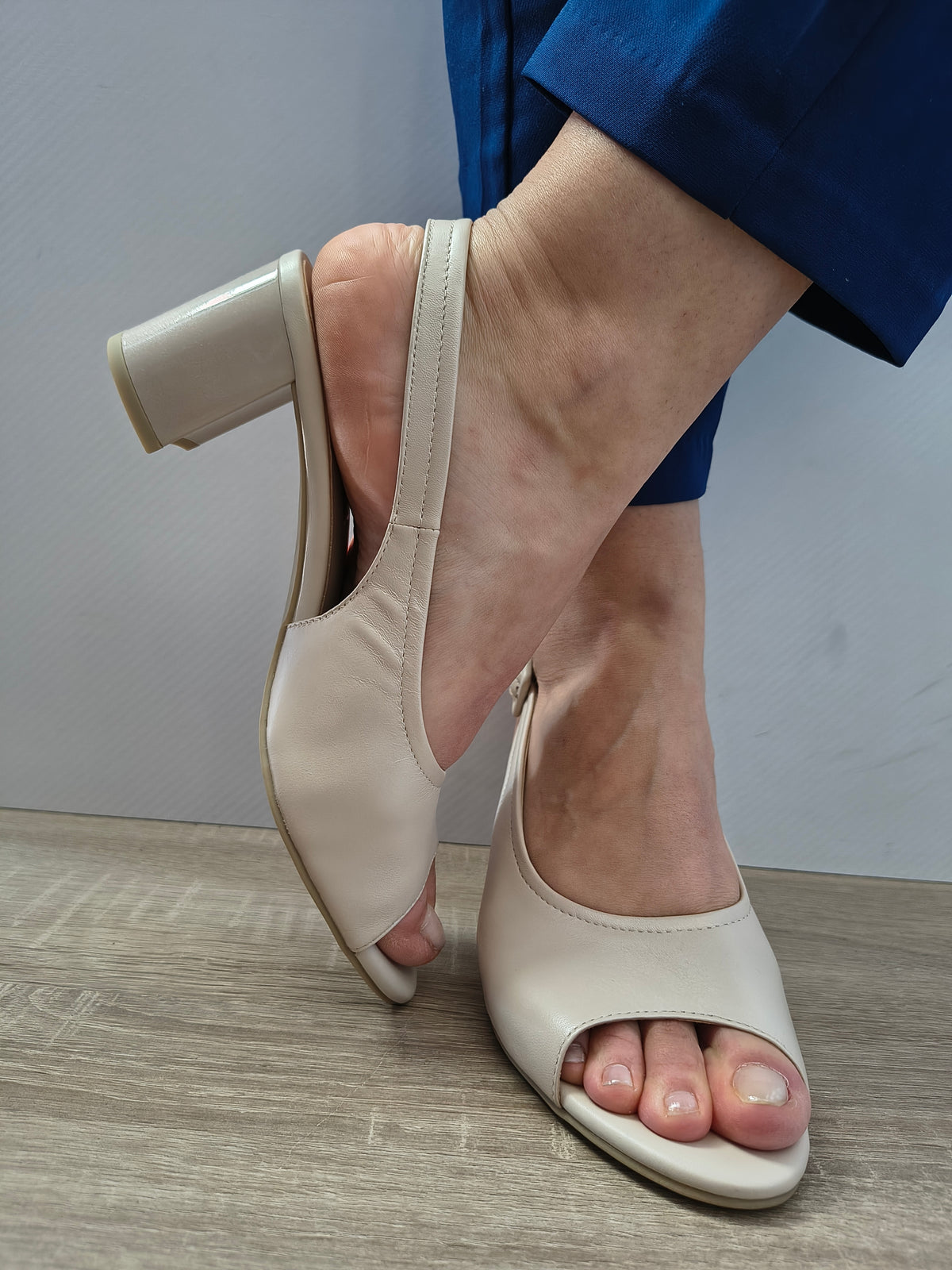 Sandale Elegante Damă Caprice 28307-46 140 Crem Perlat - Piele Naturală - vedere 4