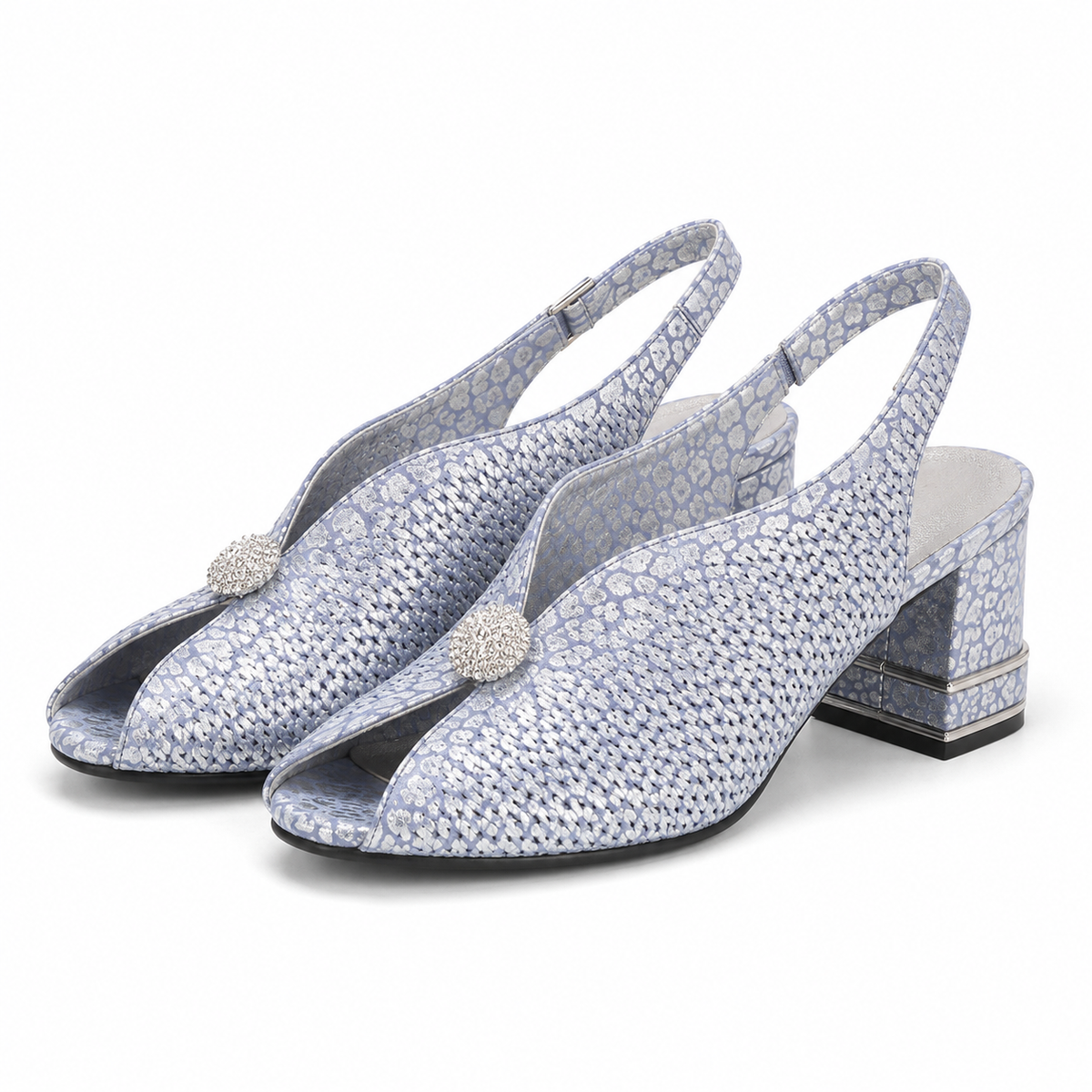 SANDALE ELEGANTE DAMA DOGATI 577 BLEU CU ARGINTIU