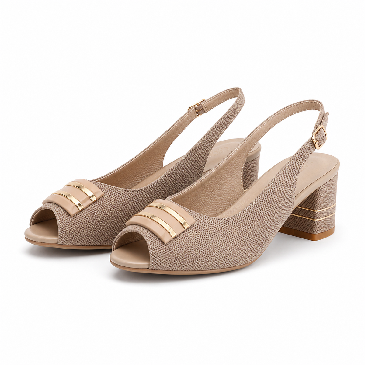 SANDALE ELEGANTE DAMA EPICA 360063C 03-I BEJ VELUR IMPRIMAT