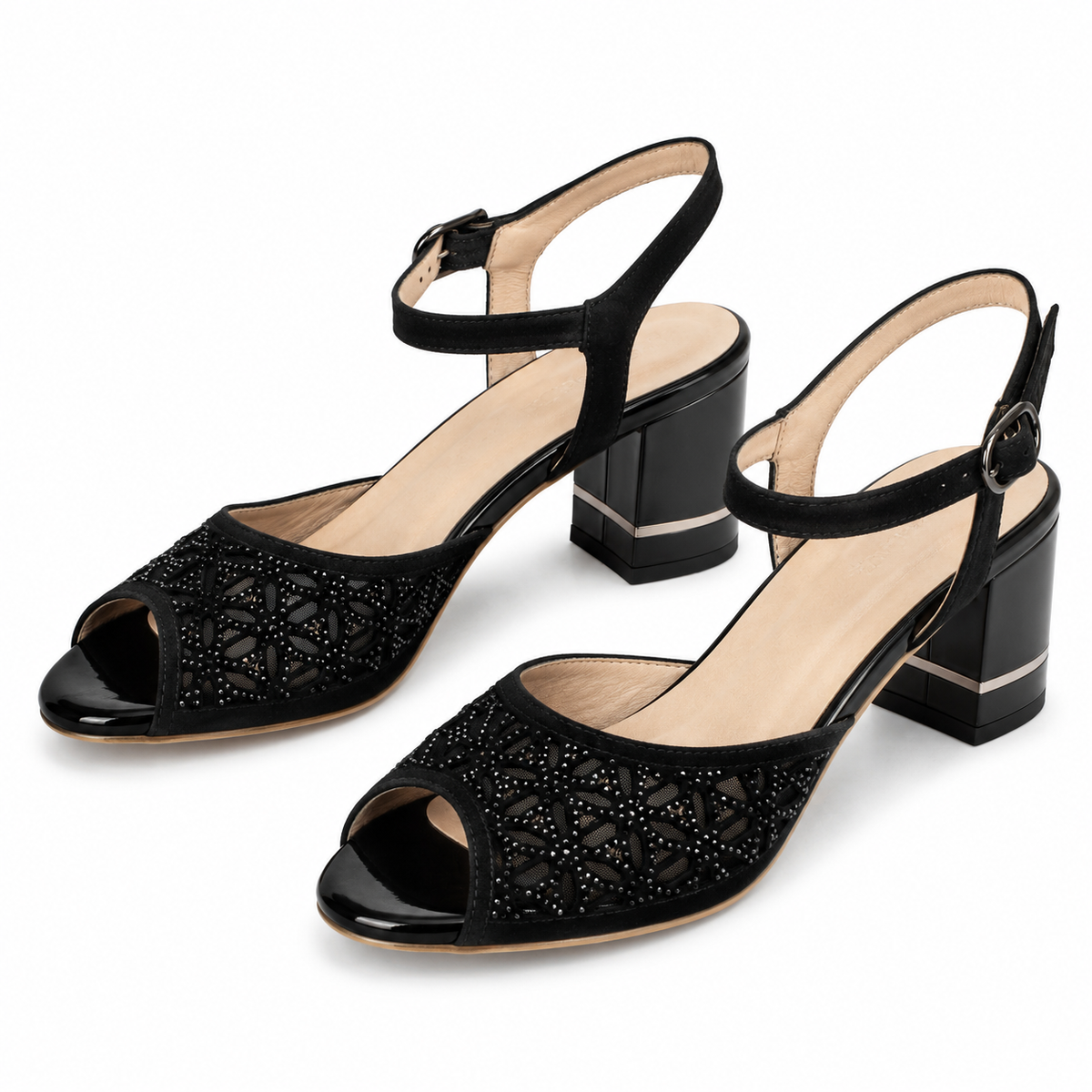 SANDALE ELEGANTE DAMA EPICA 40082B NEGRE VELUR