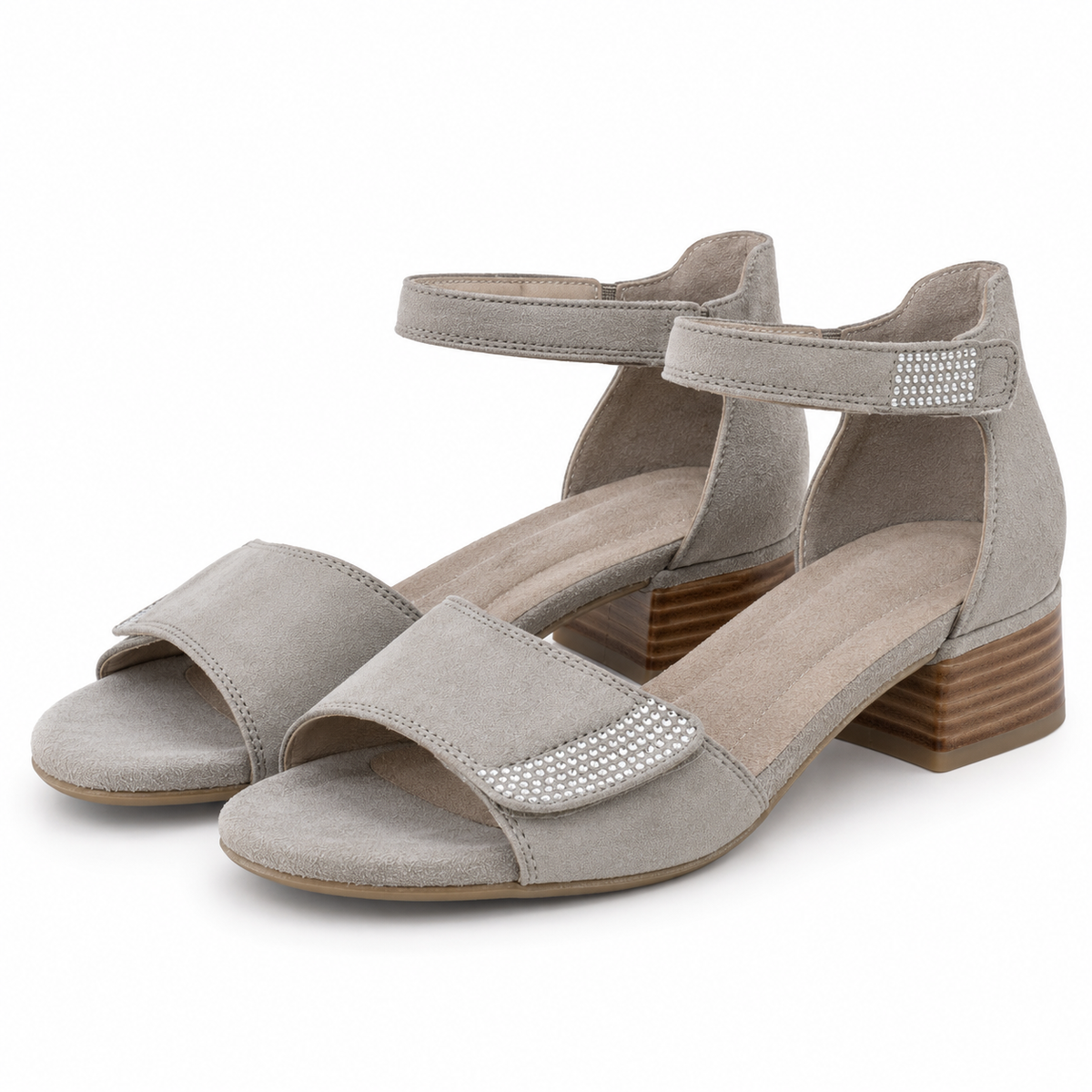 SANDALE ELEGANTE DAMA JANA 28261 BEJ VELUR