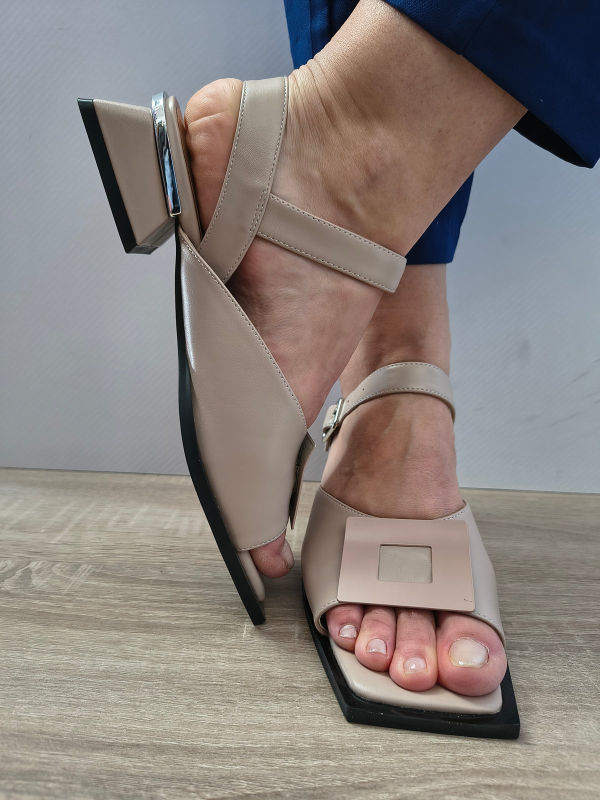 Sandale Elegante Damă Karisma 80008C 03-N Bej Apricot - Piele Naturală - vedere 4