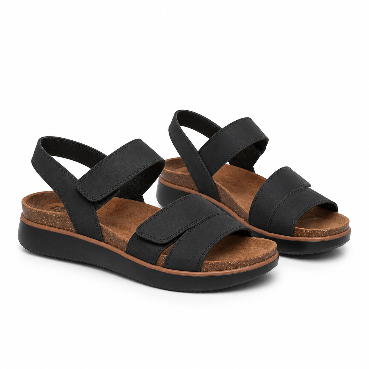Sandale Casual Damă Skechers 163252 Blk Negru - Piele Ecologică