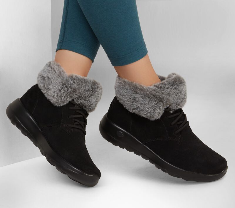 GHETE CASUAL DAMA SKECHERS 144042 BKGY NEGRE
