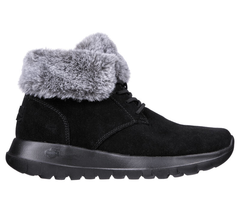 GHETE CASUAL DAMA SKECHERS 144042 BKGY NEGRE