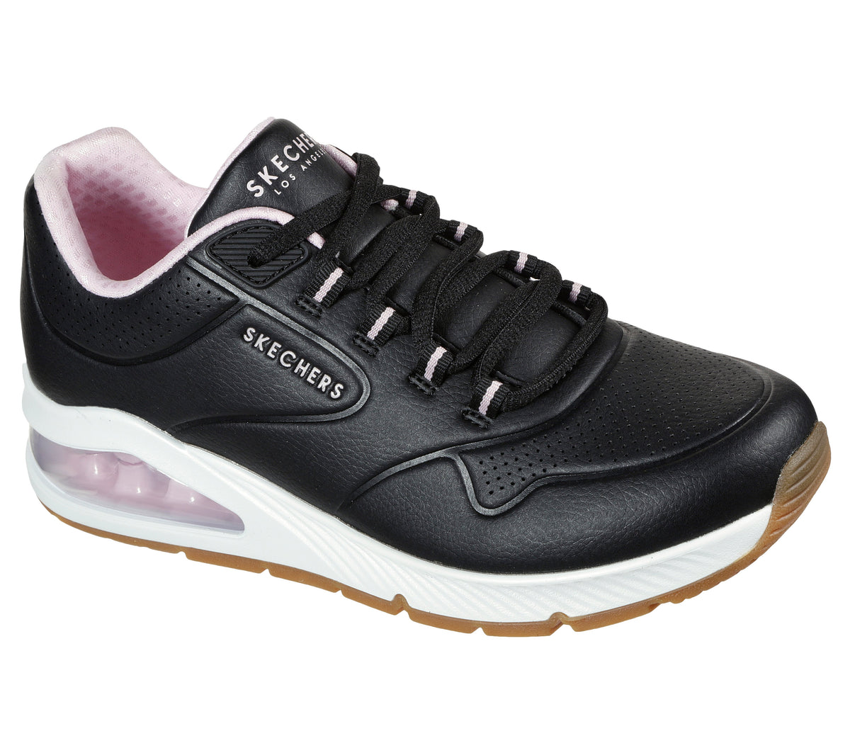 Pantofi Sport Damă Skechers SK608 Negri – Piele Ecologică – vedere 1
