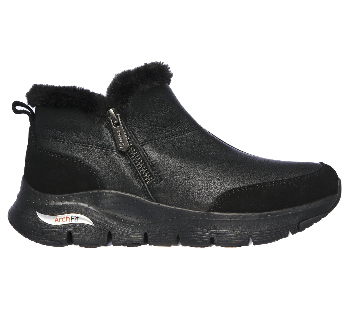 Ghete Casual Damă Skechers SK604 Negru – Piele Naturală – vedere 2