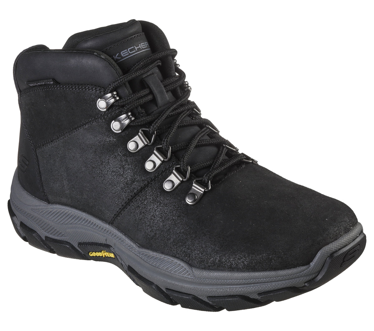 Ghete Casual Bărbați Skechers SK595 Negru – Piele Întoarsă – vedere 1