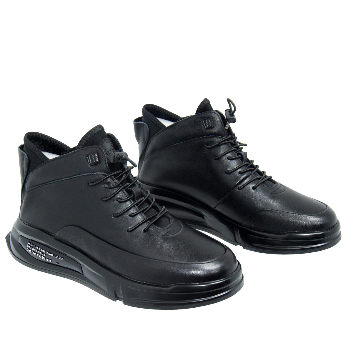 GHETE CASUAL BARBATI FRANCO GERARDO 7688 NEGRE - imagine 5