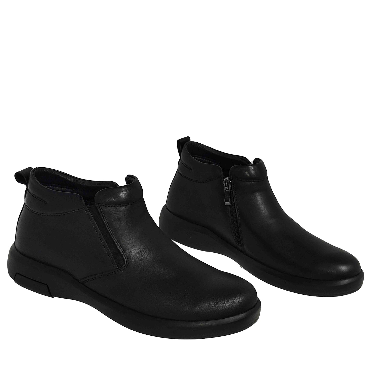 GHETE CASUAL BĂRBAȚI MELS ME085 NEGRE - totalpantofi