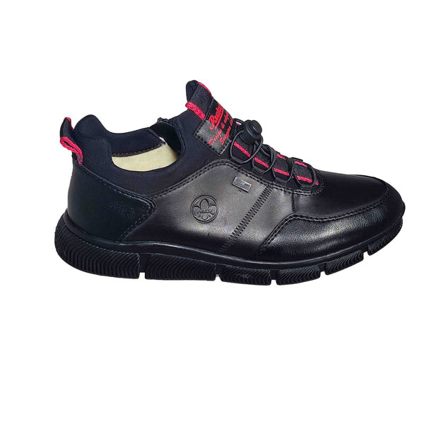 Ghete Casual Bărbați RIEKER B0493-00 Negru – Piele Naturală – vedere 2