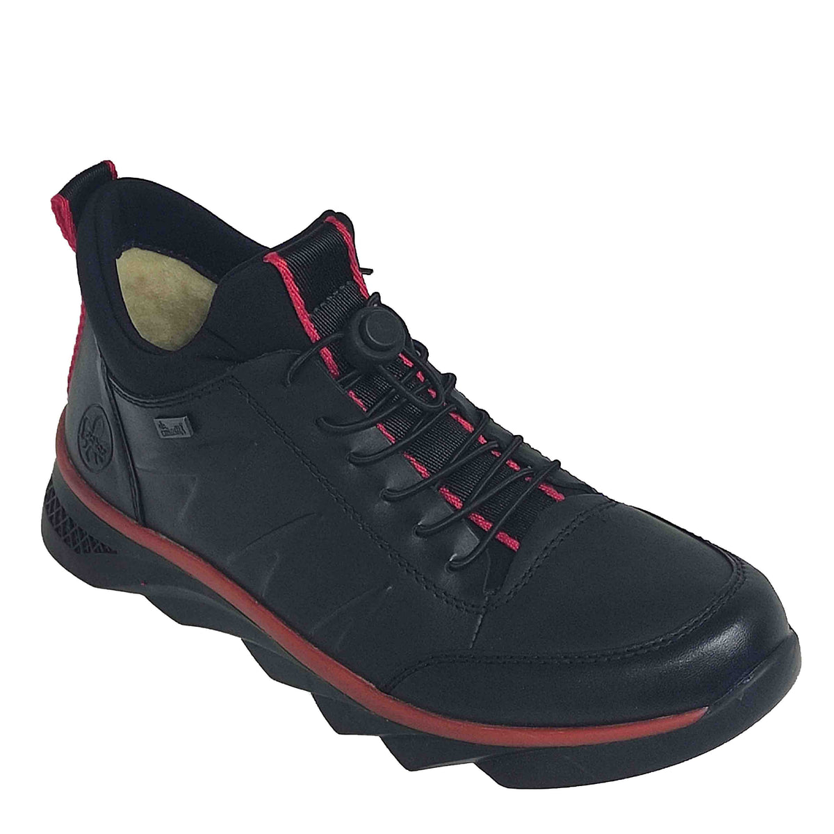 Ghete Casual Bărbați RIEKER RI405 Negru – Piele Naturală – vedere 1
