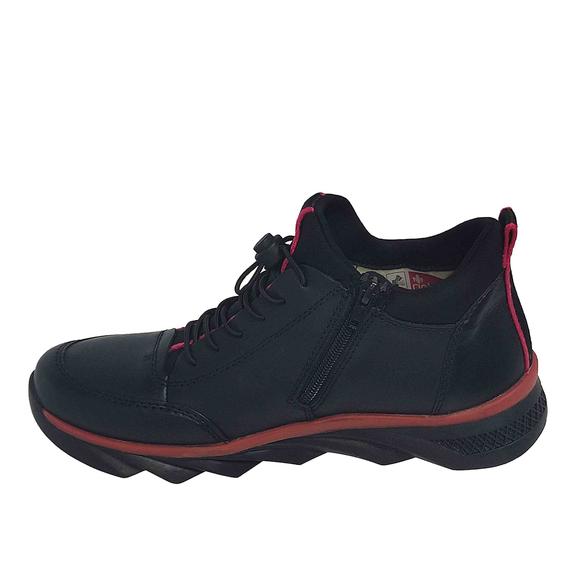 Ghete Casual Bărbați RIEKER RI405 Negru – Piele Naturală – vedere 3