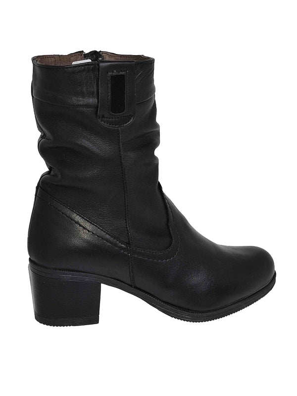 Ghete Casual Damă NICOLIS 151810 Negre – Piele Naturală – vedere 2