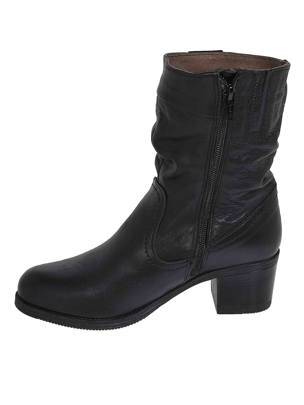 Ghete Casual Damă NICOLIS 151810 Negre – Piele Naturală – vedere 3
