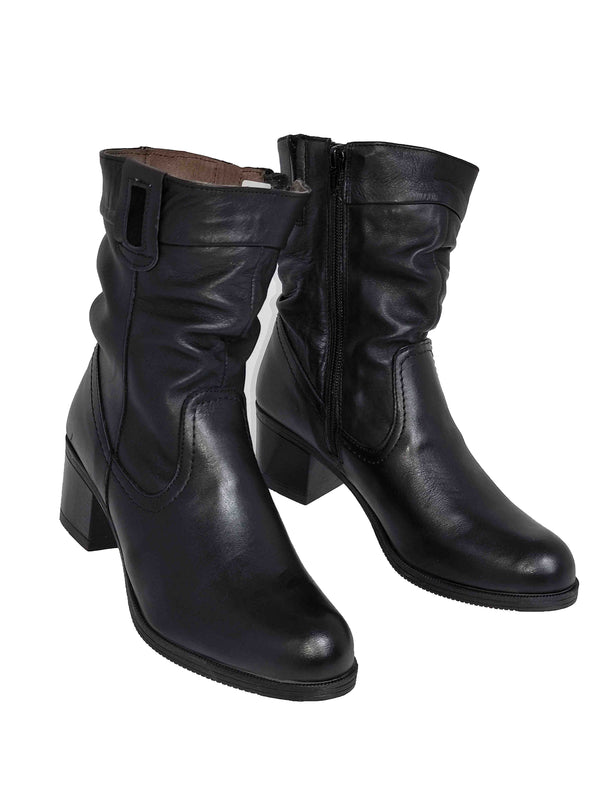 Ghete Casual Damă NICOLIS 151810 Negre – Piele Naturală – vedere 4