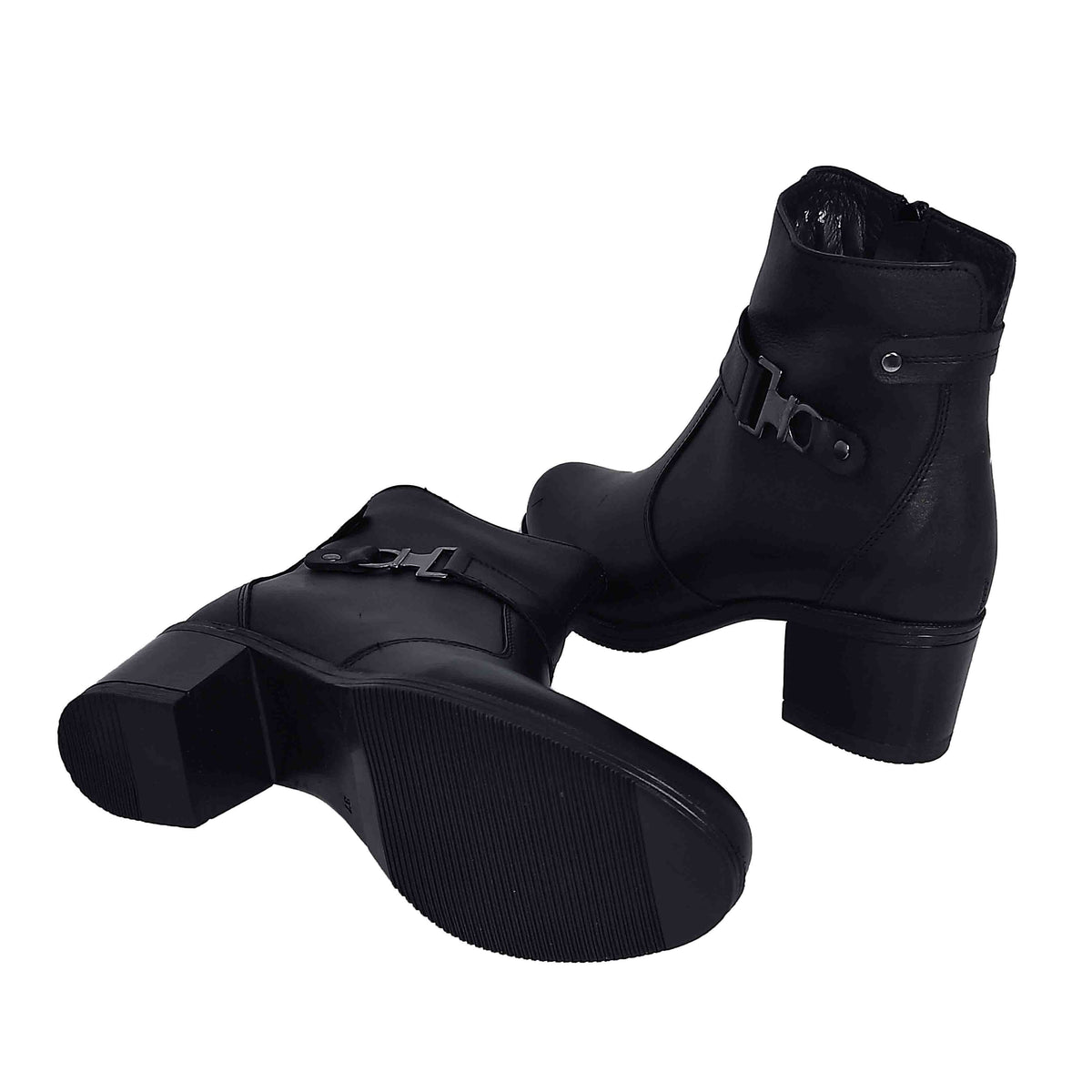 Ghete Casual Damă NICOLIS 141410 Negru – Piele Naturală – vedere 14