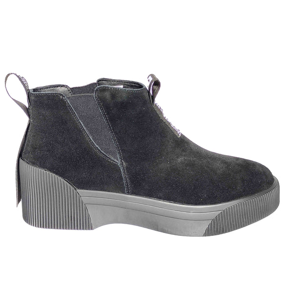 Ghete Casual Damă Feeling 906 Negru velur – Piele Întoarsă – vedere 2