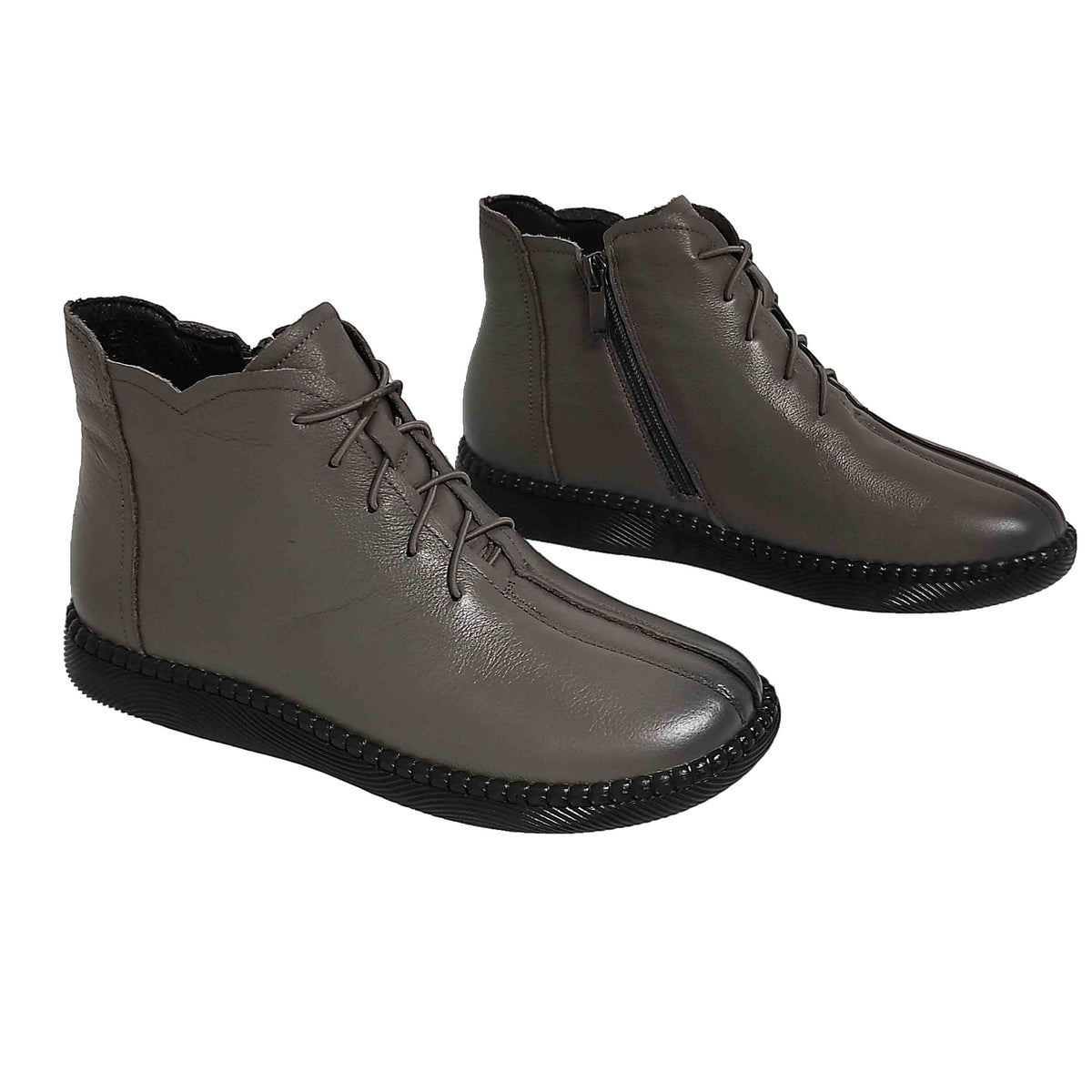 Ghete Casual Damă Formazione SC9580 Roșu – Piele Naturală – vedere 11