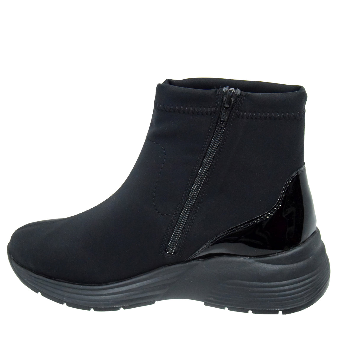 GHETE CASUAL DAMA REMONTE D6677-03 NEGRE - imagine 8