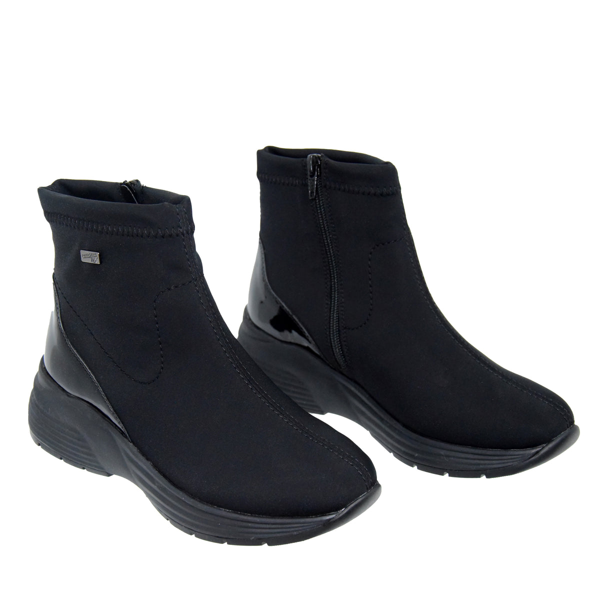 GHETE CASUAL DAMA REMONTE D6677-03 NEGRE - imagine 9