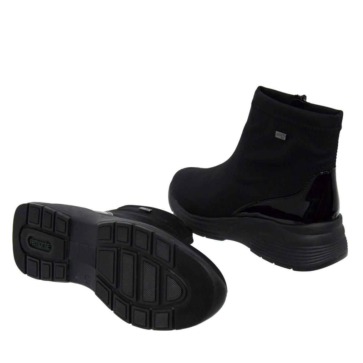 GHETE CASUAL DAMA REMONTE D6677-03 NEGRE - imagine 10