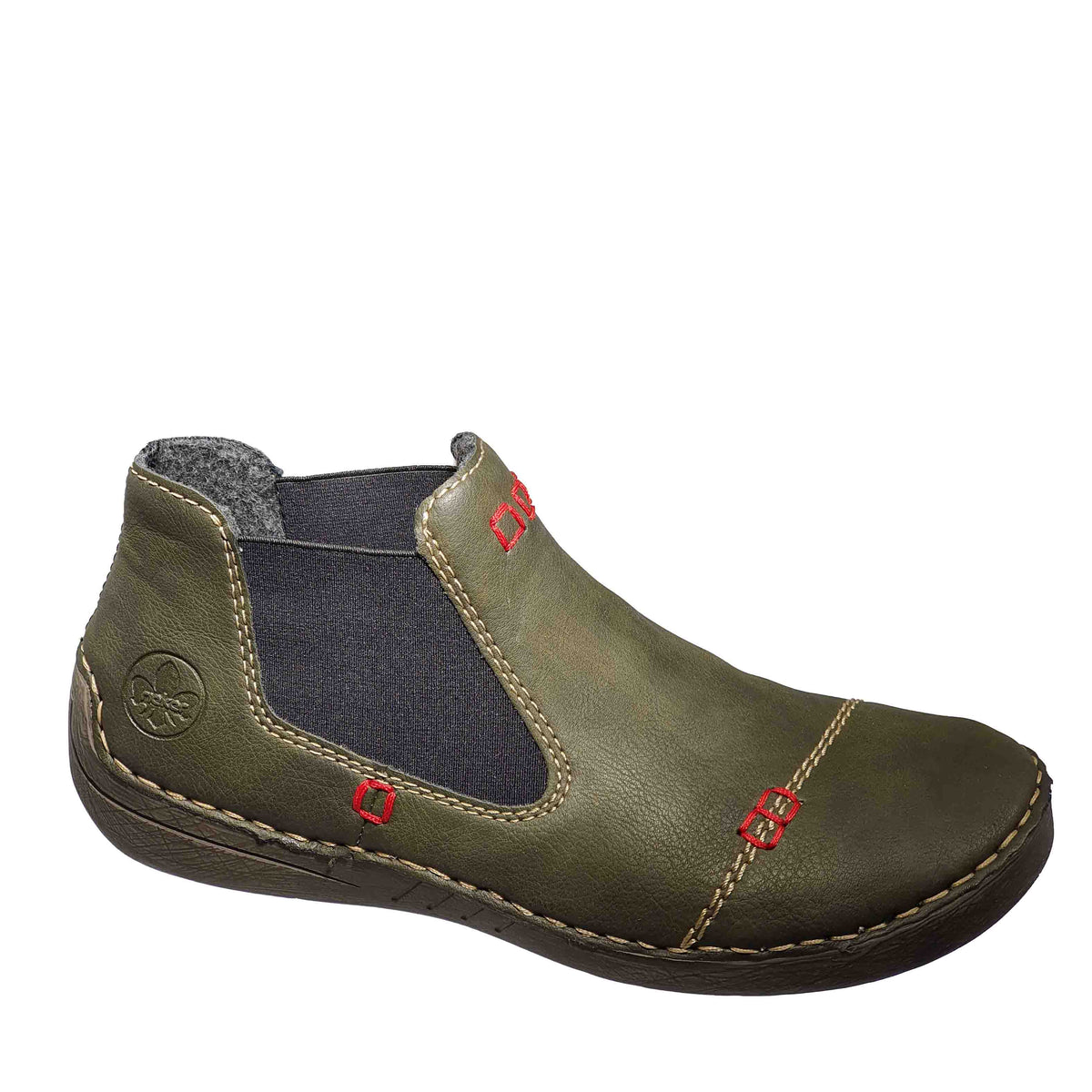 Ghete Casual Damă RIEKER 52590-53 Verde – Piele Ecologică – vedere 5