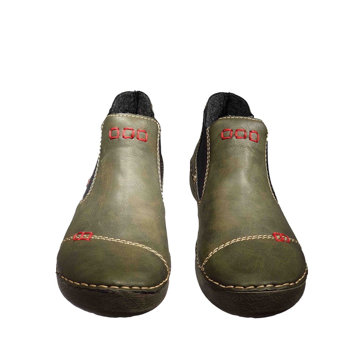 Ghete Casual Damă RIEKER 52590-53 Verde – Piele Ecologică – vedere 7