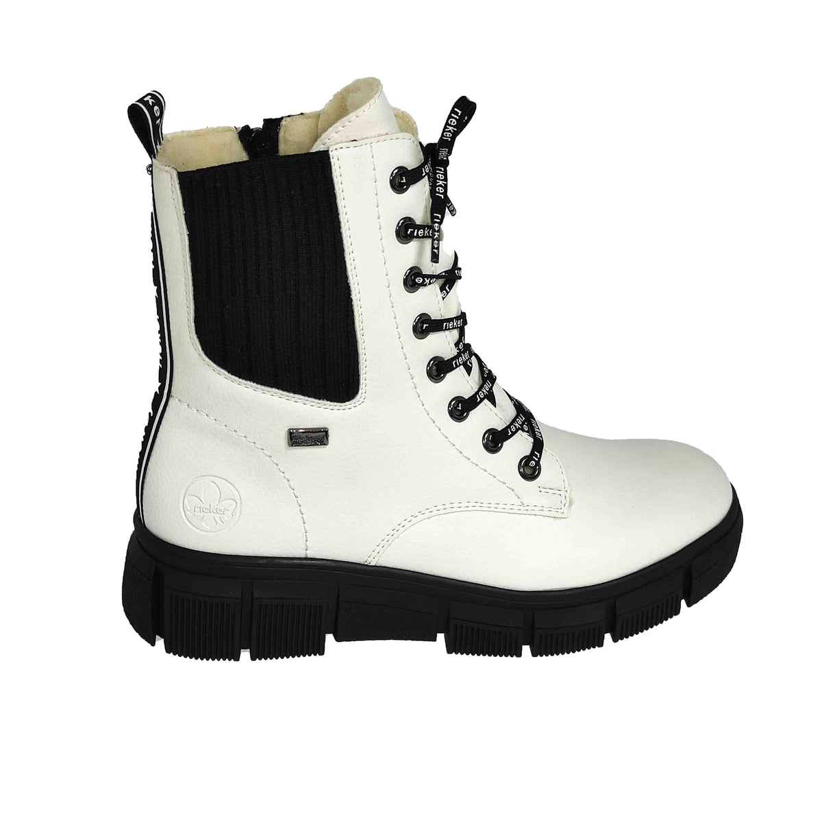 Ghete Casual Damă RIEKER RI400 Alb – Piele Ecologică – vedere 2