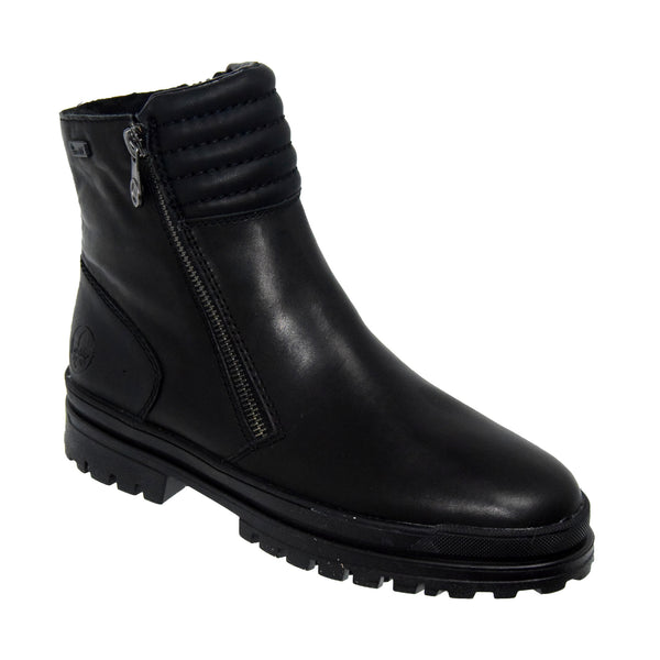 GHETE CASUAL DAMA RIEKER Z5452-00 NEGRE - imagine 2