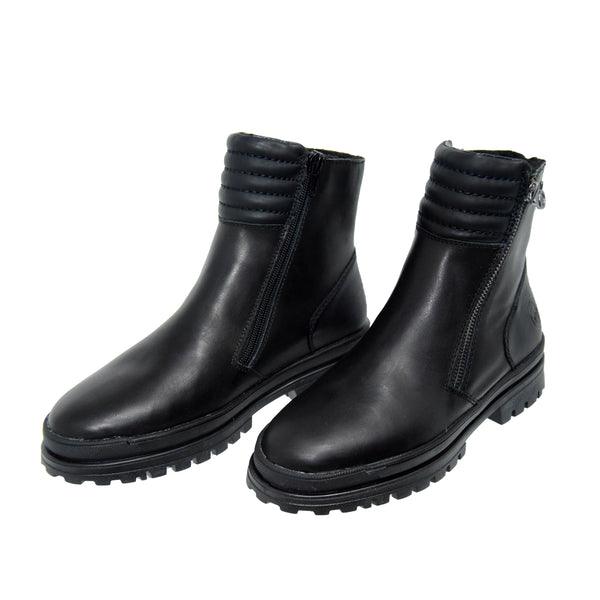 GHETE CASUAL DAMA RIEKER Z5452-00 NEGRE - imagine 5