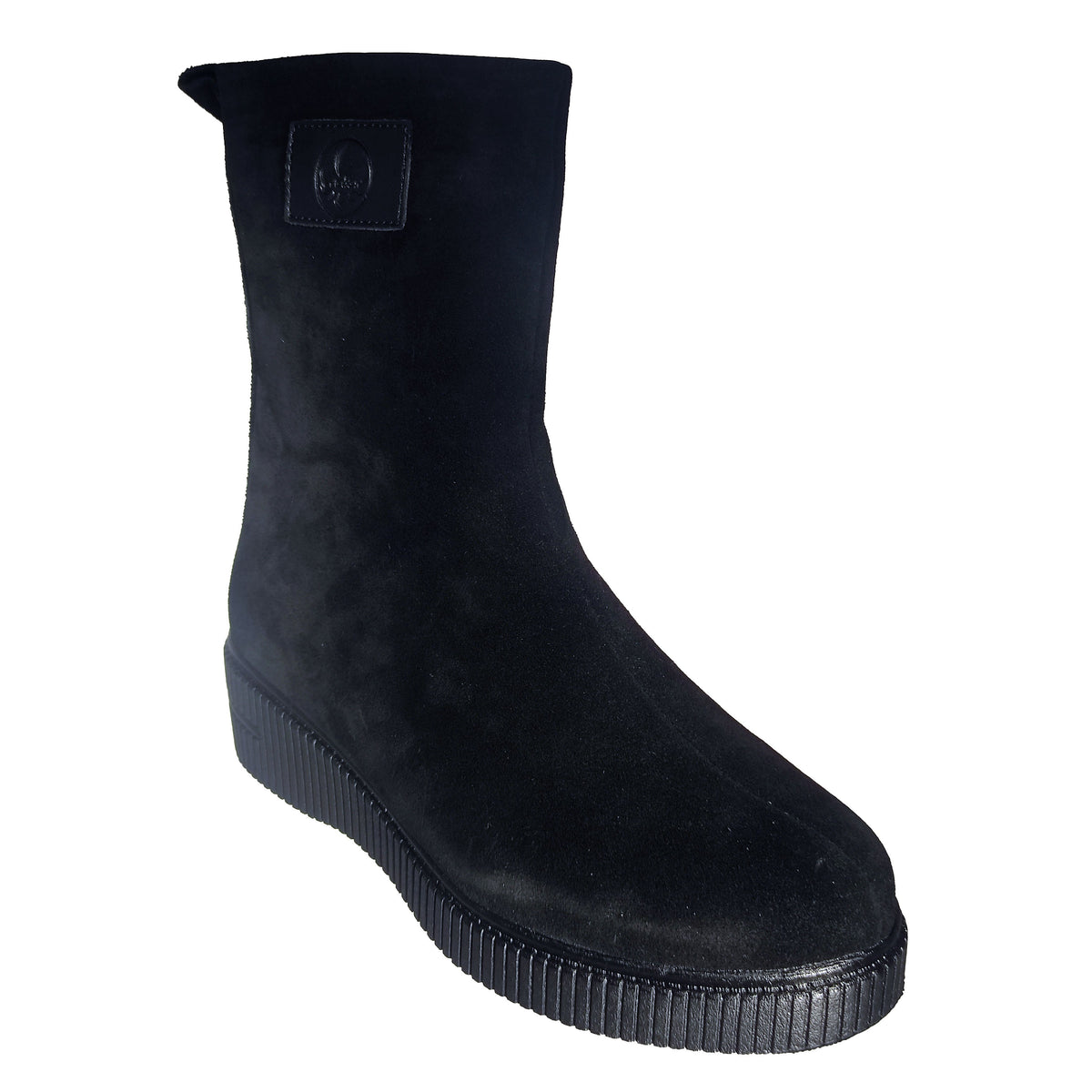 Ghete Casual Damă RIEKER 93370-00 Negru – Piele Întoarsă – vedere 6