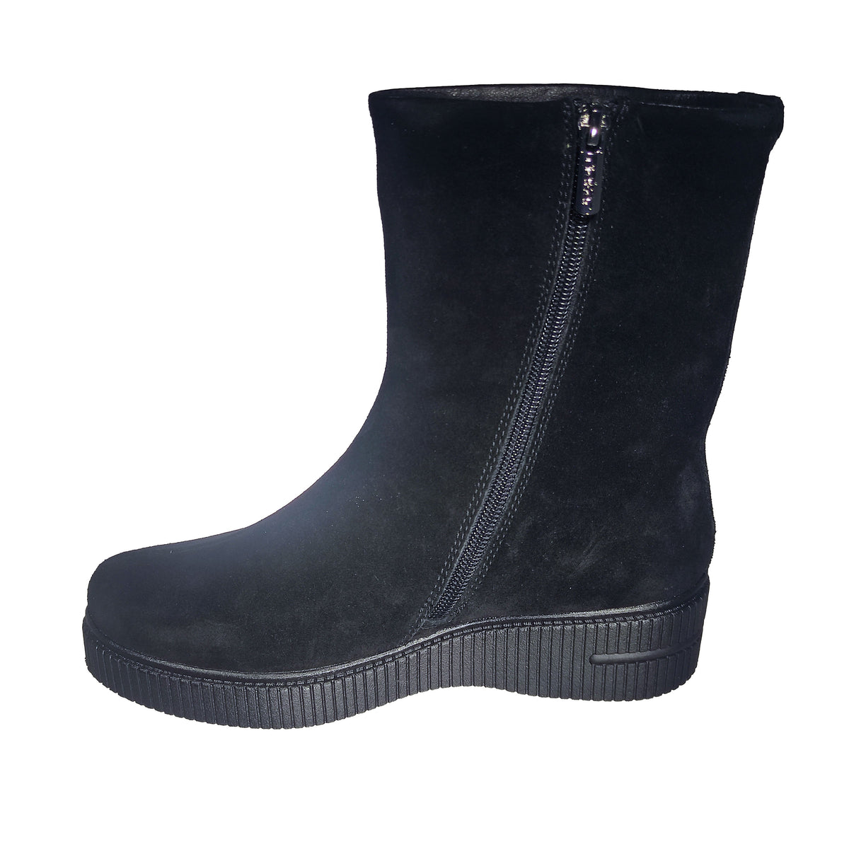 Ghete Casual Damă RIEKER 93370-00 Negru – Piele Întoarsă – vedere 7