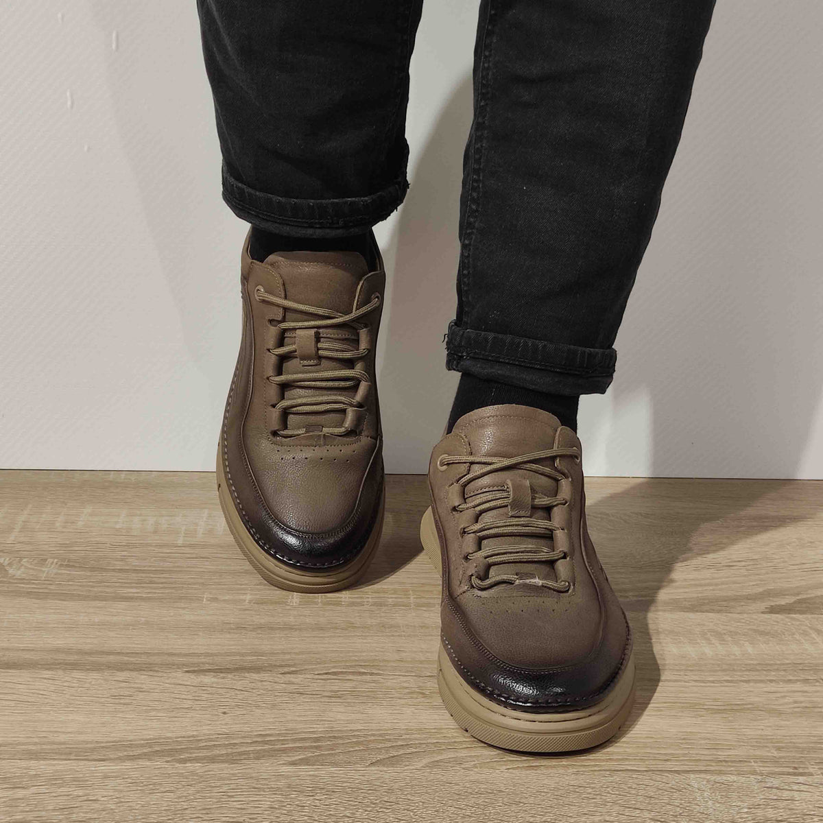PANTOFI CASUAL BARBATI MELS WM807 KAKI - imagine 4