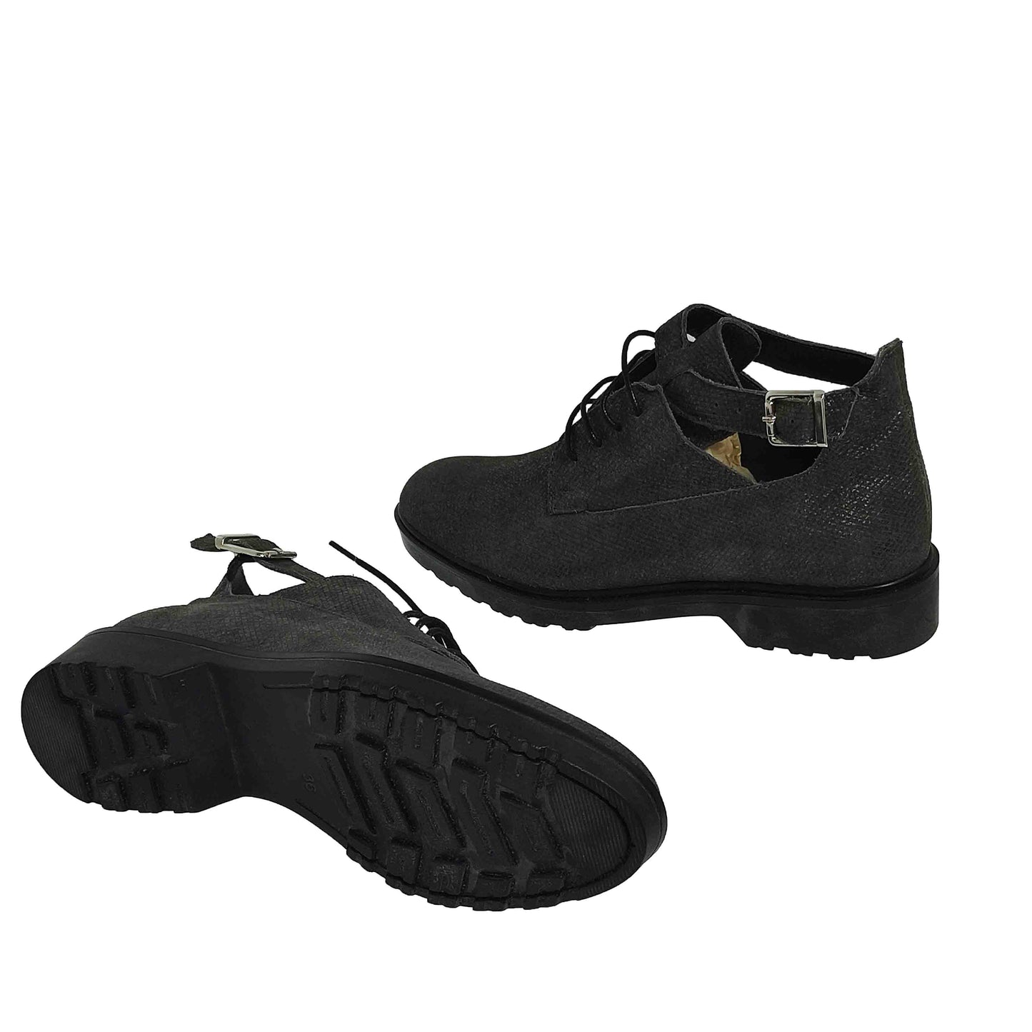 PANTOFI CASUAL DAMĂ BRAND ROMÂNESC E25P NEGRI - totalpantofi