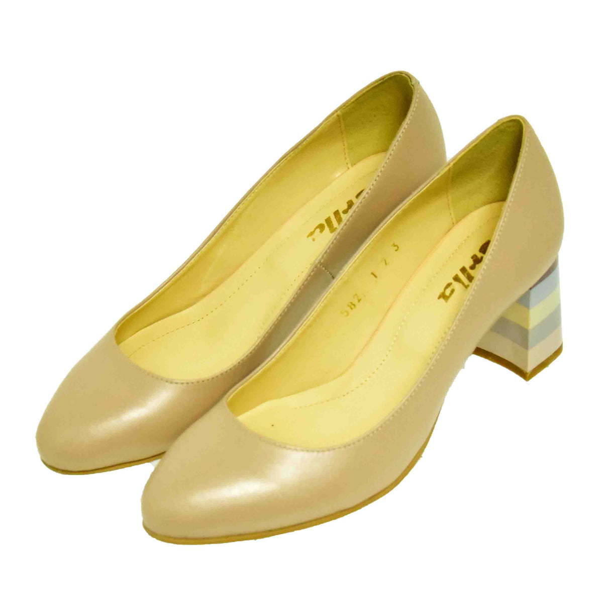 PANTOFI ELEGANȚI DAMĂ PERLLA 582-1 BEJ - imagine 9
