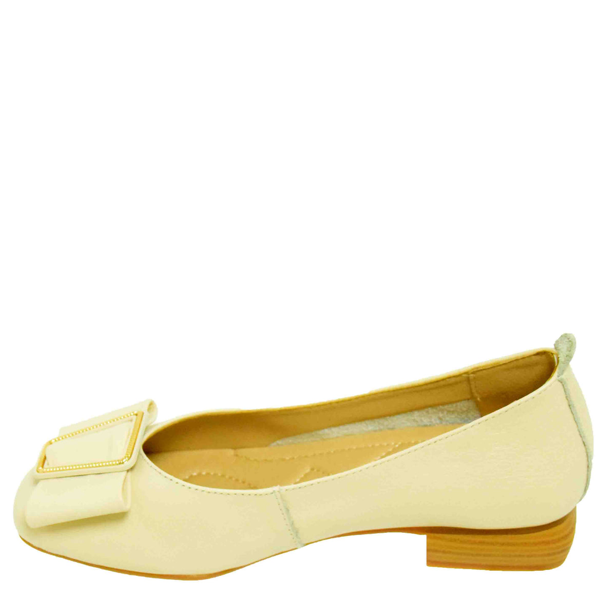 Pantofi Casual Damă Formazione BBX2101 Crem – Piele Naturală – vedere 3