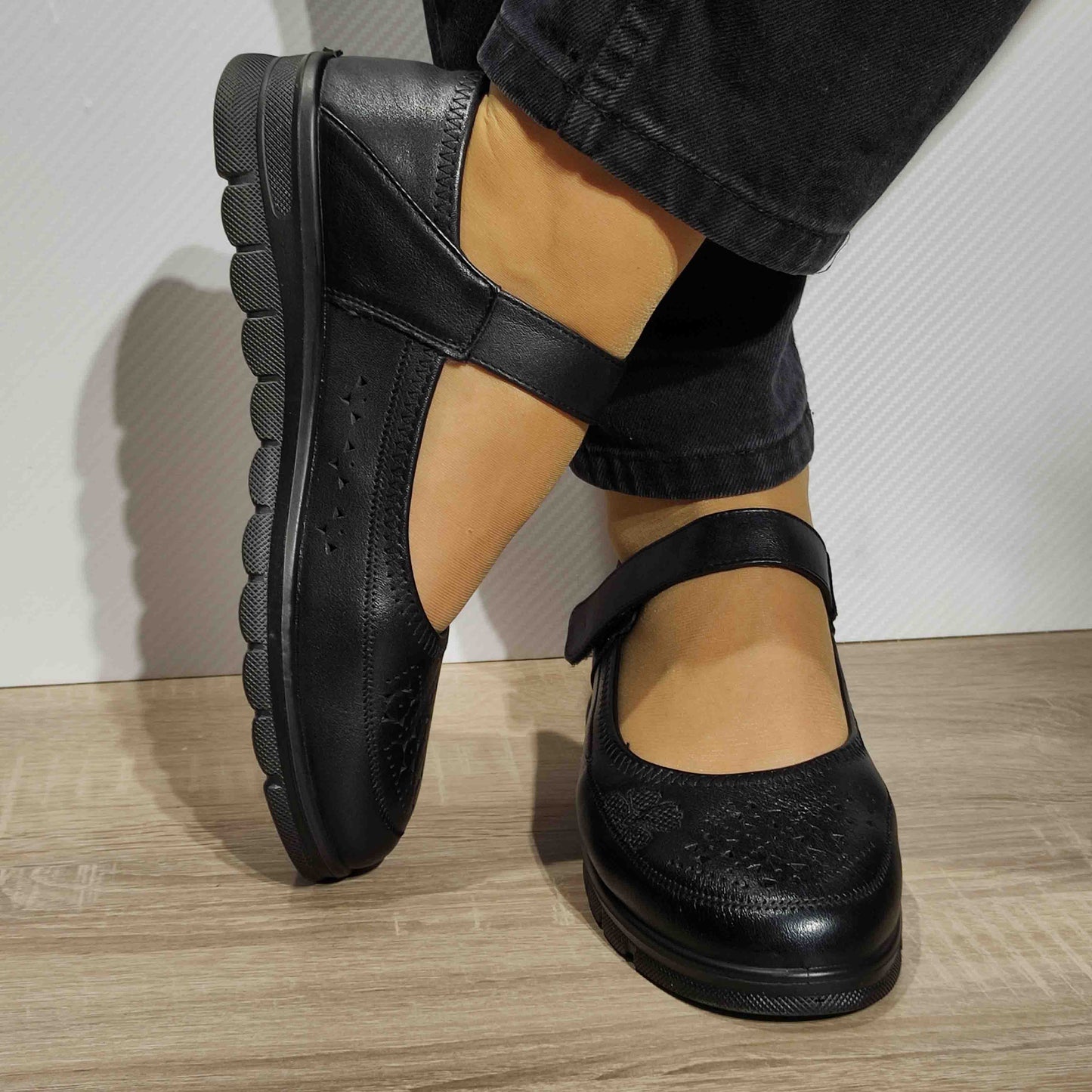 PANTOFI PERFORATI CASUAL DAMA FORMAZIONE 220710 NEGRI