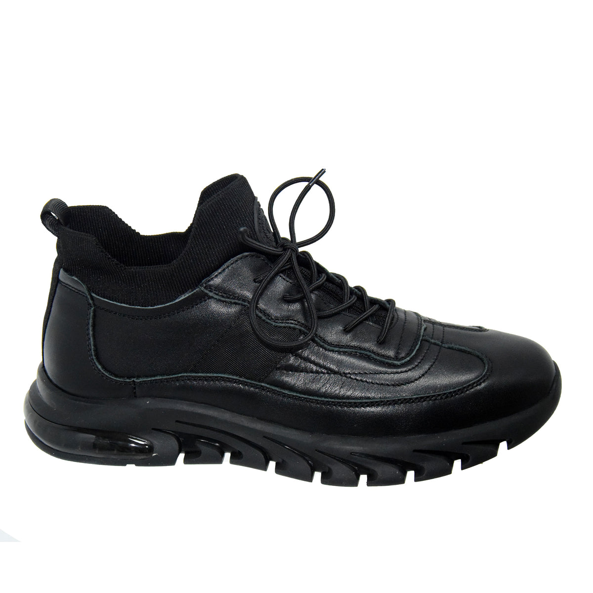 Pantofi Sport Bărbați Franco Gerardo HJY21082 Negru – Piele Naturală – vedere 2