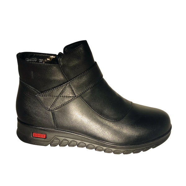 Ghete Casual Damă Formazione ZZ66055 Negru – Piele Naturală – vedere 2