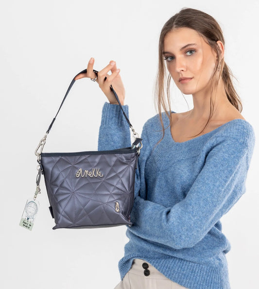 Geanta ANEKKE 33713-192 crossbody matlasata Nature Ocean cu două manere